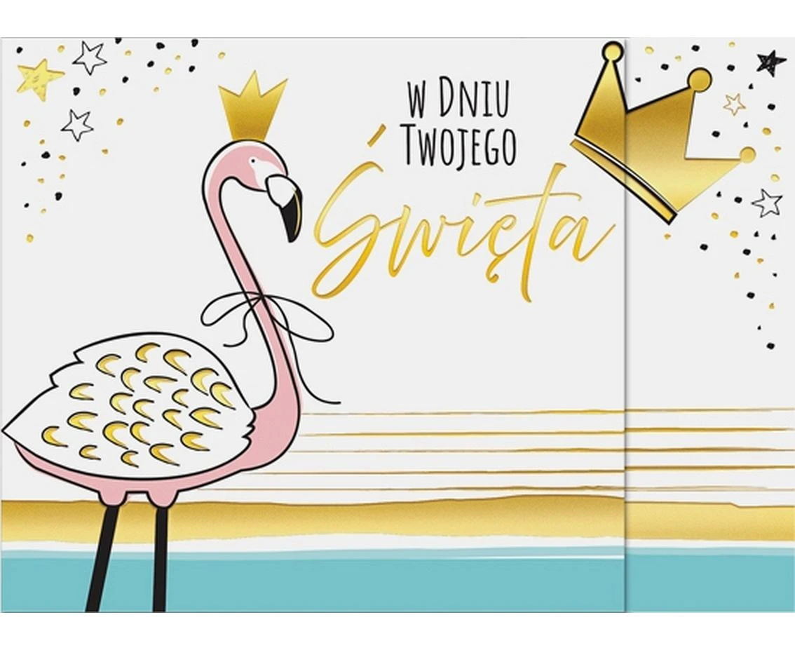 Greeting card CARD B6 Flamingo